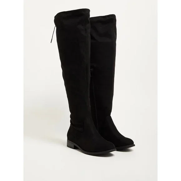 Torrid OTK - STRETCH FAUX SUEDE BLACK BOOT Size 10 WW - Picture 4 of 4